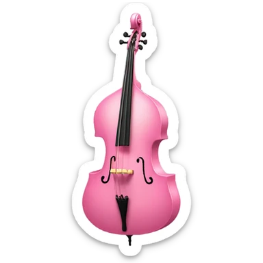 Pink octobass that has arms, can talk, and can play itself sticker