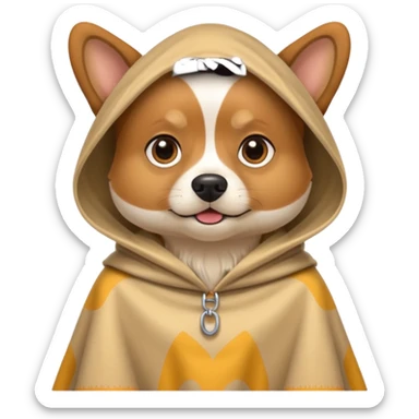dog with pancho  sticker