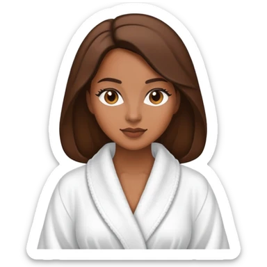 Classy brownskin woman in robe sticker
