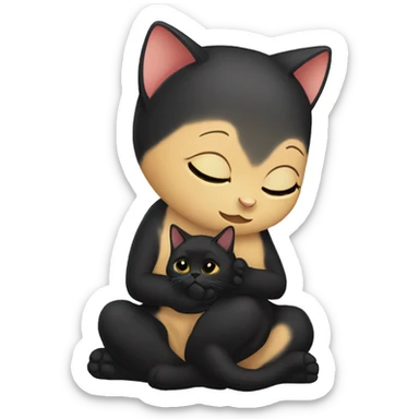 Bombay cat praying sticker