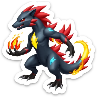  Shiny Zoroark-Salandit-Zekrom-fusion sticker