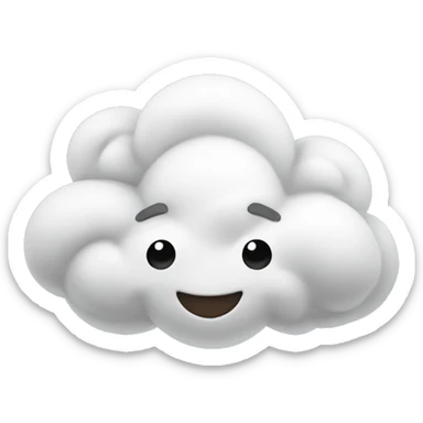happy windy cloud sticker