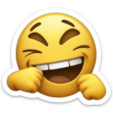 Emoji biting his fist  sticker