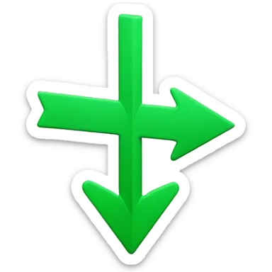green colour up arrow but in the same style that is very directional sticker