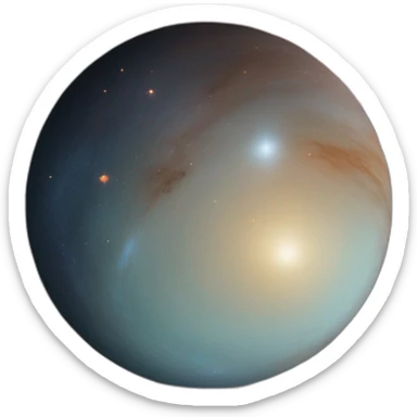 view of galactic space sticker