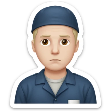 prison whit guys sticker