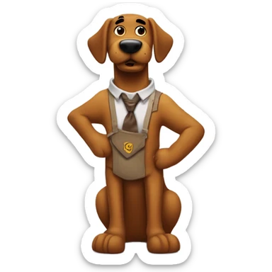 Scrappy doo  as a order taker at a biscuitville sticker