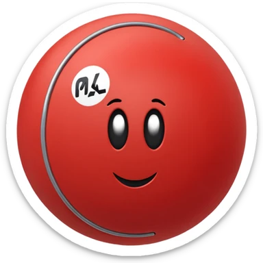 Pull-ball with MB written in the circle in on it sticker