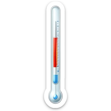 classic glass thermometer and clean surgical gauze together sticker