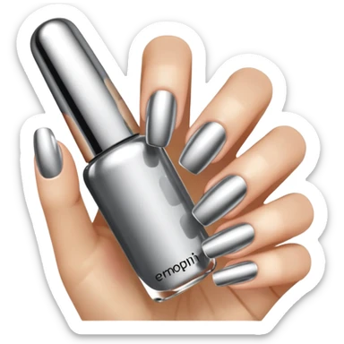 chrome acrylic nails sticker