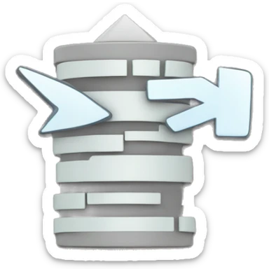 Database symbol overlaid with an upward arrow with the words "Ryan says no!" sticker