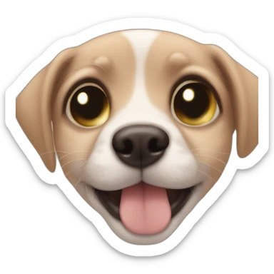 Puppy eye salute sticker