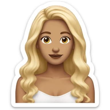 👩🏼 tan light skinned wavy blonde haired  sticker