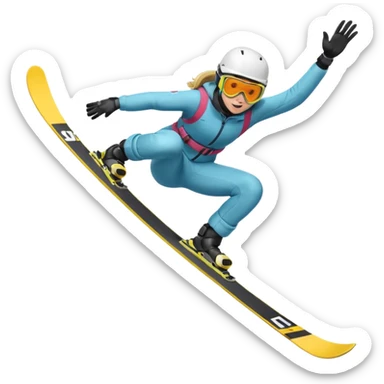 Freestyle skiing sticker