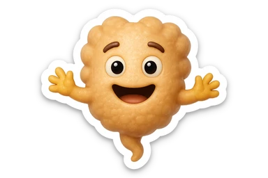 EMOJI STILE IPHONE DI BATTERI INTESTINALI FELICI CHE FLUTTUANO IN ARIA IPERREALISTICO 4K sticker