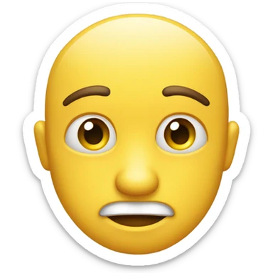 Normal yellow emoji but it’s giving a side eye sticker