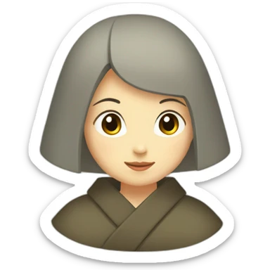 female-monk-in-the-heian-era sticker