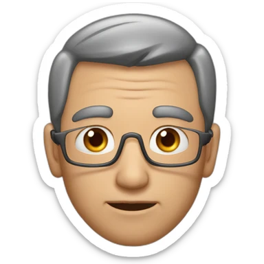 hombre 53 años con anteojos sticker