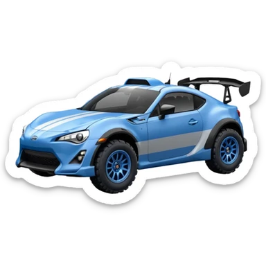 Long wheelbase widened pearly midnight snow blue 2nd generation 2025 Toyota 86 off-road supercar racer sticker