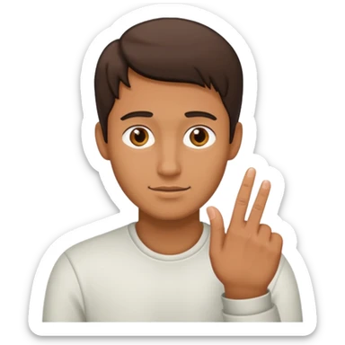 mano 1 dedo menos sticker