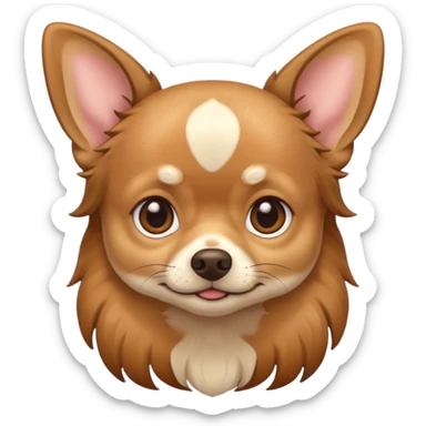 Chihuahua dog with mullet sticker