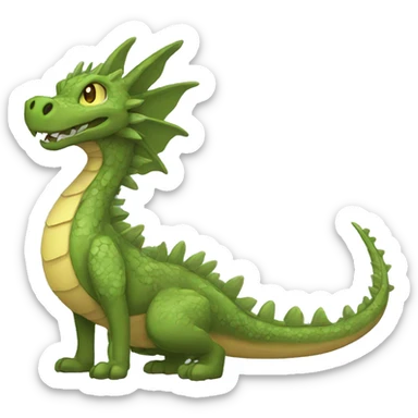   Cool Legendary Earthly Muddy Jungle Grass Dragon Fakemon sticker