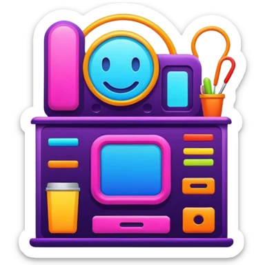 Alternative vibrant scenecore 2000s style sticker