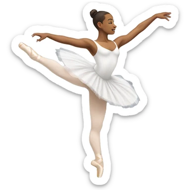 ballet core in a white tutu sticker