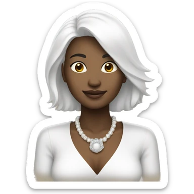 wonderful woman with white hai sticker