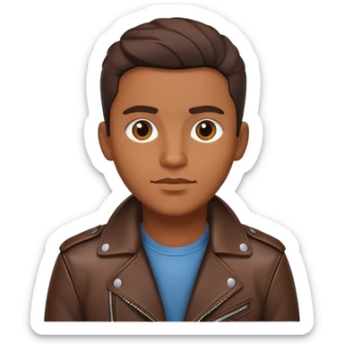 Happy Pop Latin Male Music Singer with leather jacket sticker