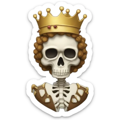 Soolking brook ;affro cut ;guitar;crown ;skeletal face sticker