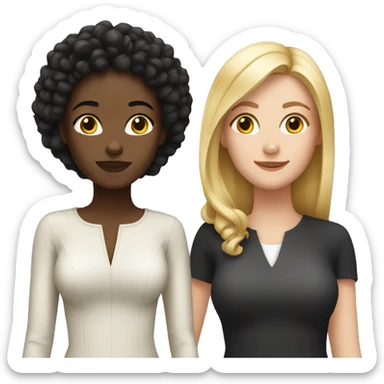A black woman and a white woman is best friends sticker