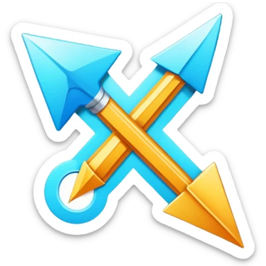 An upward-pointing arrow with "+1" or "LVL UP" text next to it, video game style. sticker