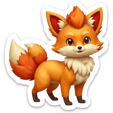 Nickit-Fennekin-Vulpix-fusion (full body) sticker