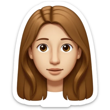 Make a emoji of a person with light skin with long nose hair that goes down like 2 inchis with long hair and with not that much hair and with his hair brown sticker