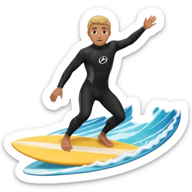 Kiter man con neopreno negro largo en el mar ,haciendo kite surf y un downloop sticker