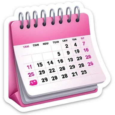 pinkcalendar no dates sticker
