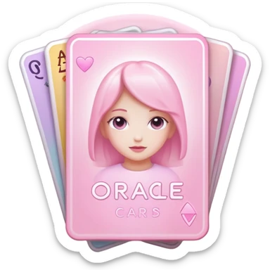 Light pink oracle cards sticker