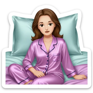 best quality leighton meester in bed with silk pyjamas  sticker