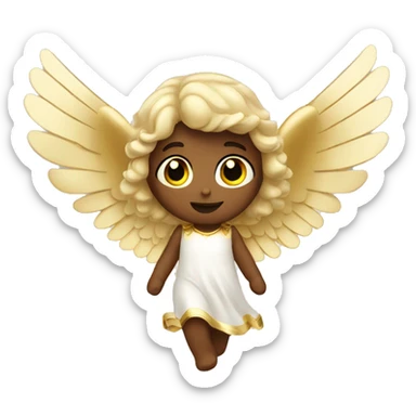 Sweet Angel with golden Wings  sticker