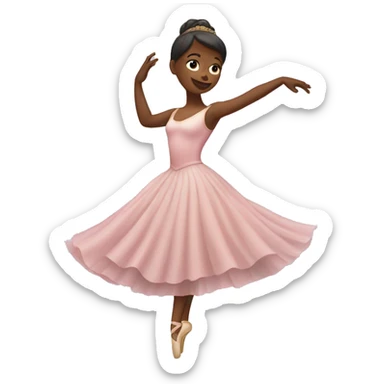 ballerina witha big long dress dancing sticker