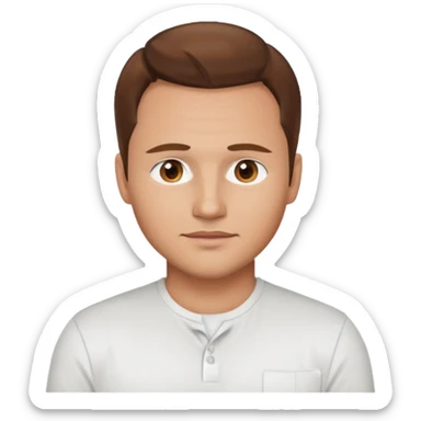 Drew Lachey hazel eyes, brown hair, white shirt sticker