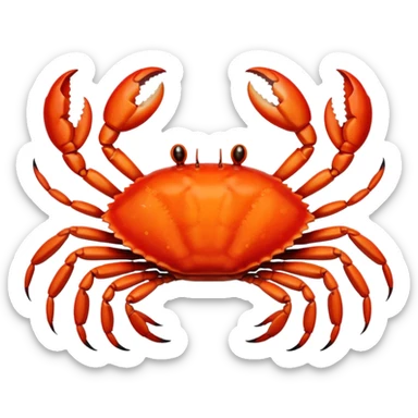 Crab in the fire sticker