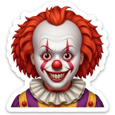 The clown from the movie IT sticker