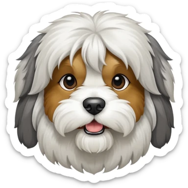 Tibetan terrier with an underbite sticker