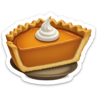 Pumpkin pie slice thanksgiving sticker