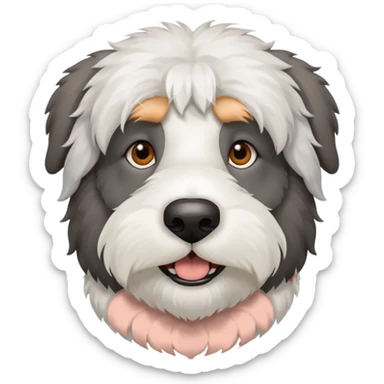 Perro viejo pastor inglés sticker