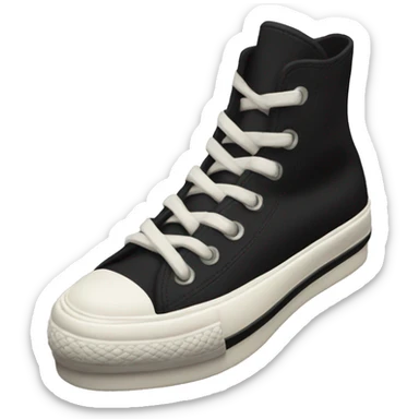 Black platform converse platform shoes sticker