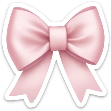 Pale pink ribbon bow sticker