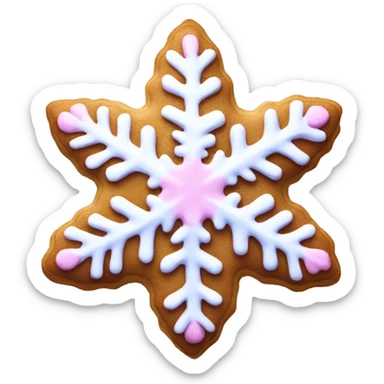 pink snowflake cookie  sticker